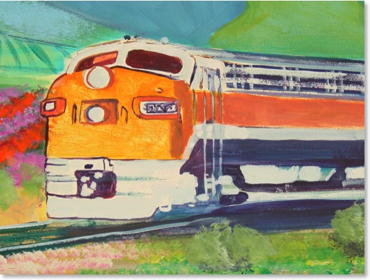 Commercial Art Murals by Kevin Anderson: Mural Detail: New Mobile Gas Station Interior, Leucadia Ca. 2007
